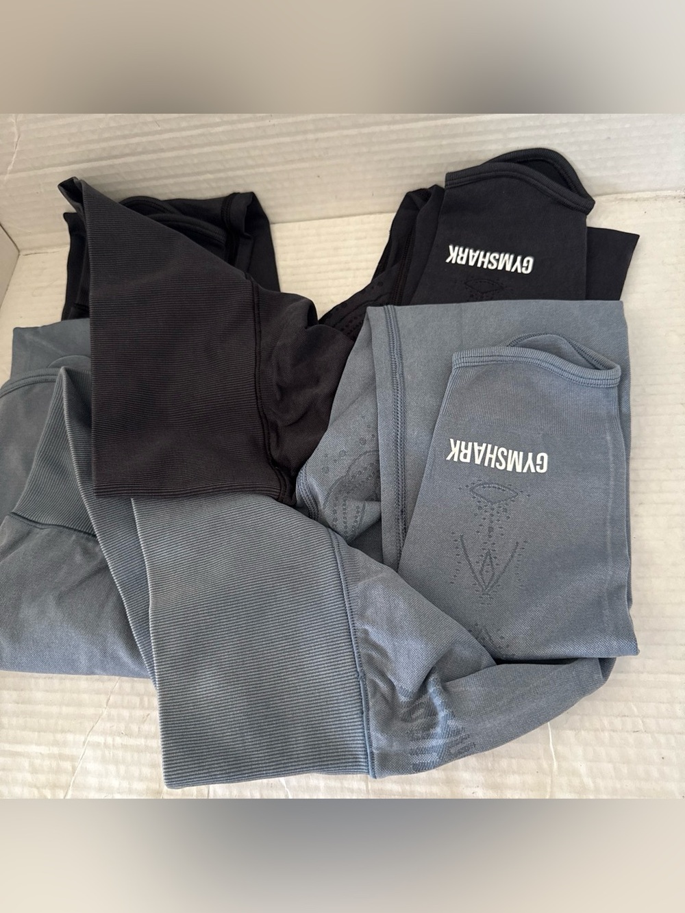 Gymshark black & Faded Blue leggings bundle activewear leggings #fitness Size XS
